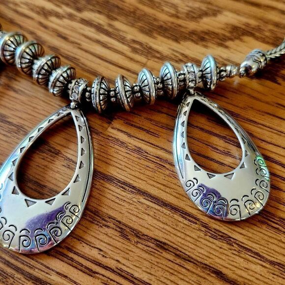 BRIGHTON "Southwest Caravan" Triple Pendant Necklace SOUTHWESTERN WEDDING READY - Picture 2 of 9